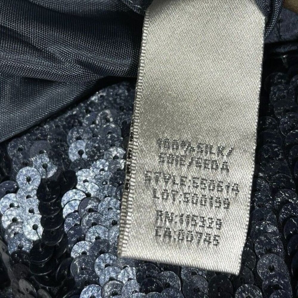 Strapless Black Sequin Cocktail Dress Knee-Length by BADGLEY MISCHKA - Picture 9 of 14